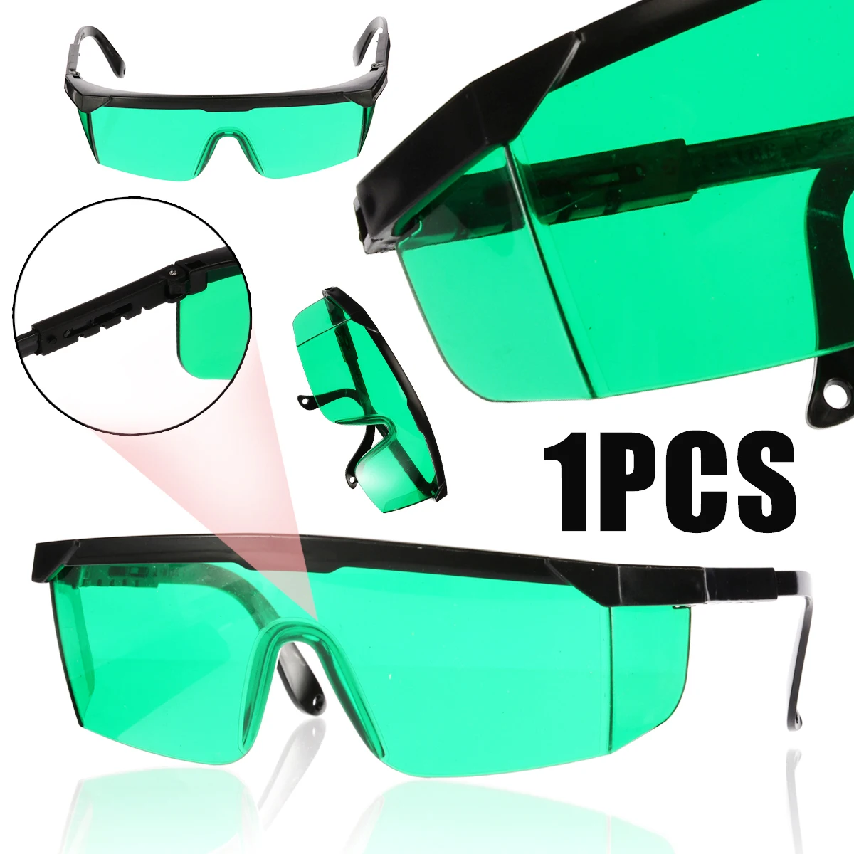 

Green Framed Protective Goggles Laser Safety Glasses For Violet/Blue 200-450/800-2000nm For Security Protection Tool