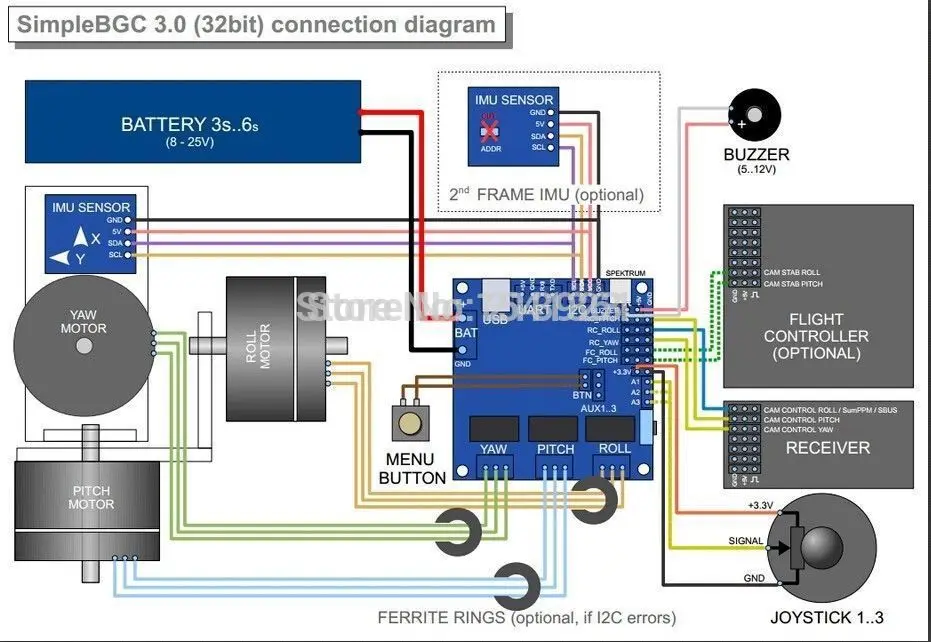 32 бит Bluetooth модуль для системы кодирования AlexMos 32bit бесщеточный карданный