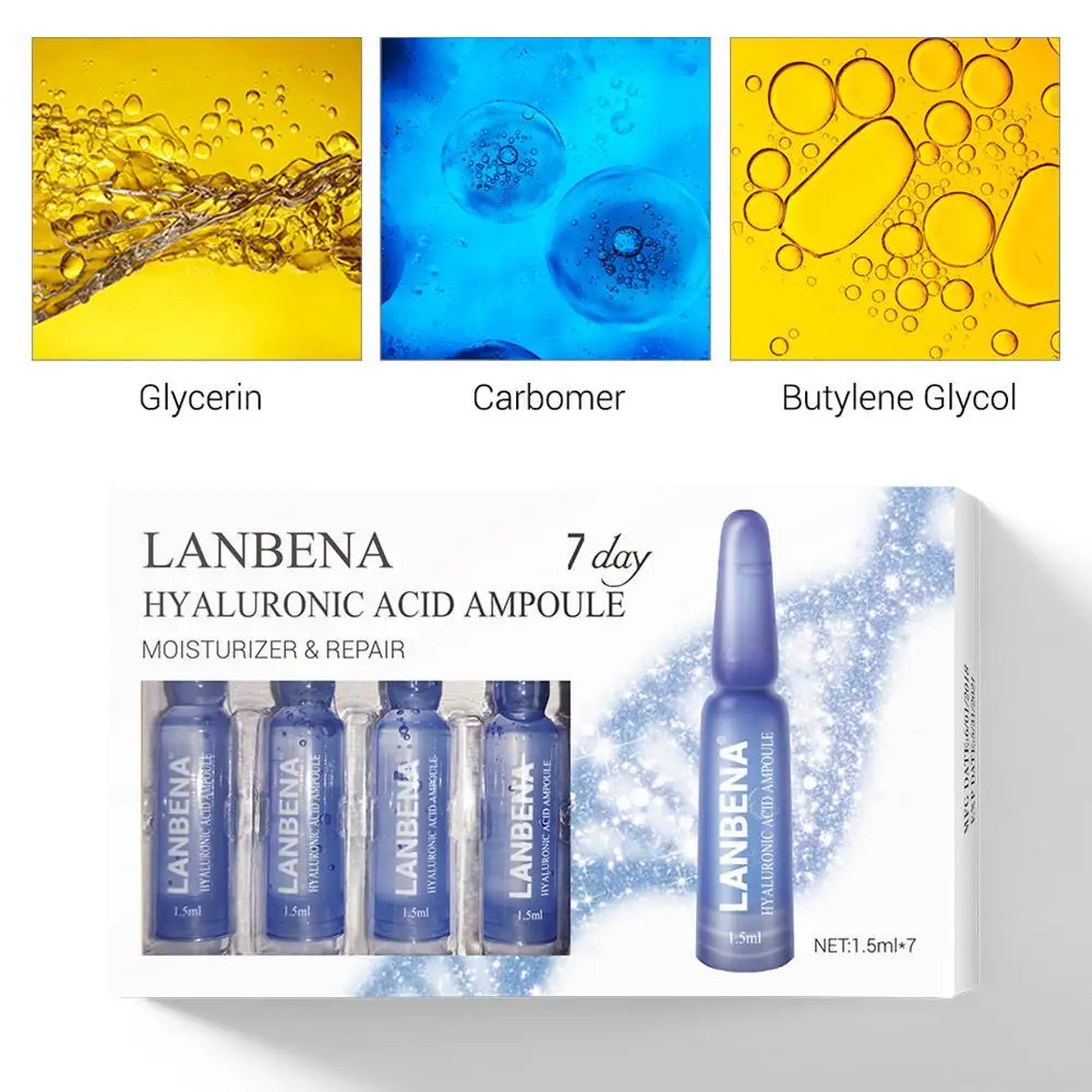 

LANBENA Ampoule Serum Hyaluronic Acid+Vitamin C+24K Gold Retinol+Q10 Anti-Aging Wrinkle Moisturizing Skin Care 7 Days