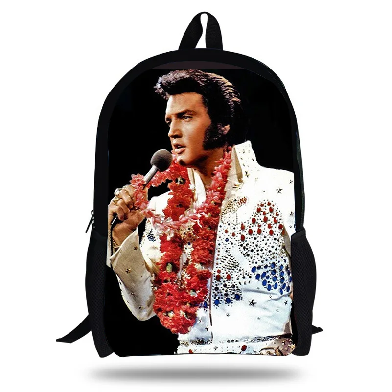 

KOLLEGG Singer Elvis Presley 3D Printing Children Softback Backpack Travel Mochila School Backpacks for Teenager Boys Bags