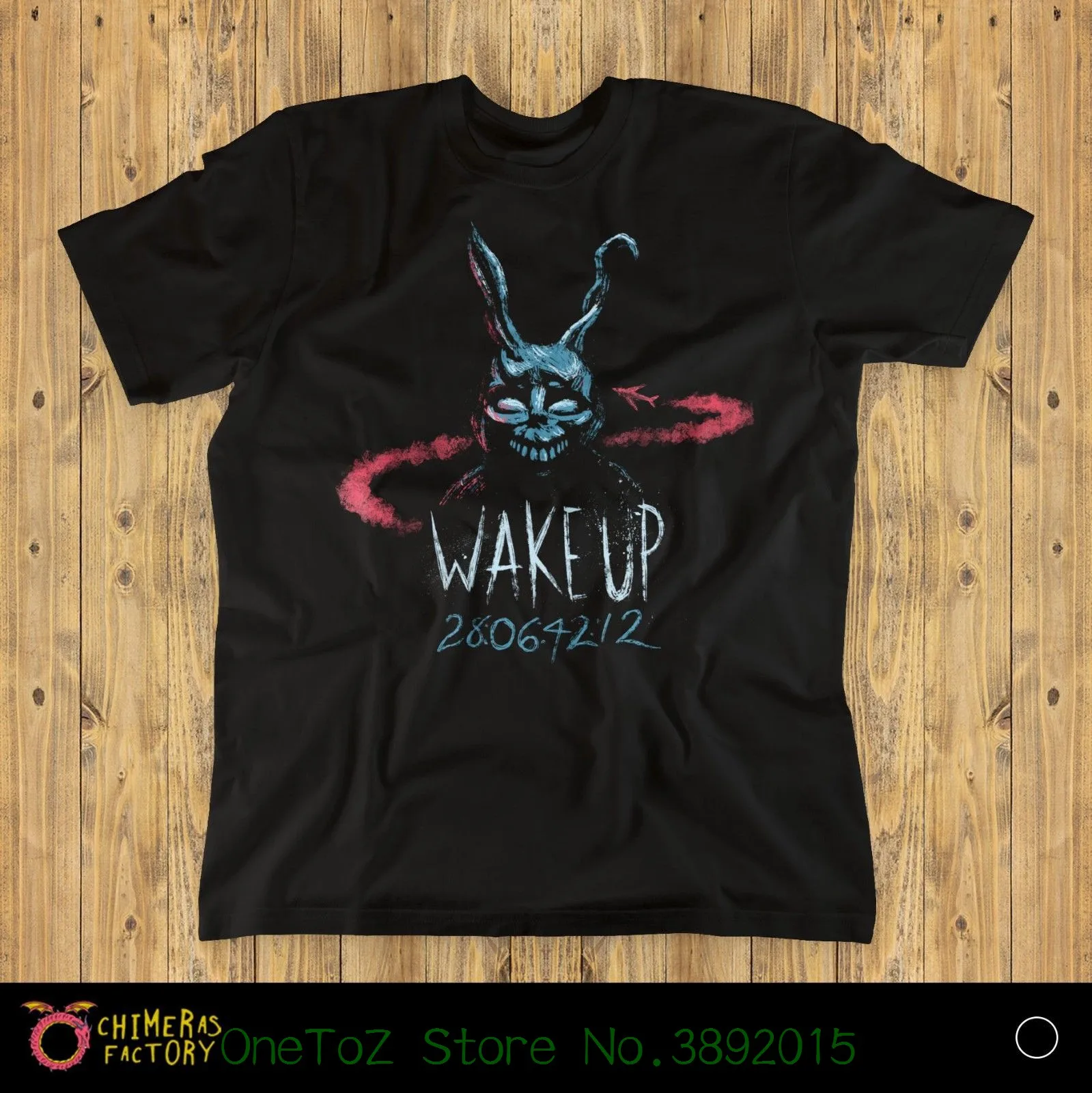 Повседневная футболка с принтом мужские футболки унисекс надписью Wake Up | Donnie Darko