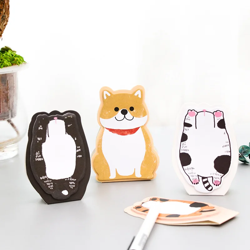 

1 PCS Happy Dogs Memo Pad N Times Sticky Notes Escolar Papelaria School Supply Bookmark Label BLT90