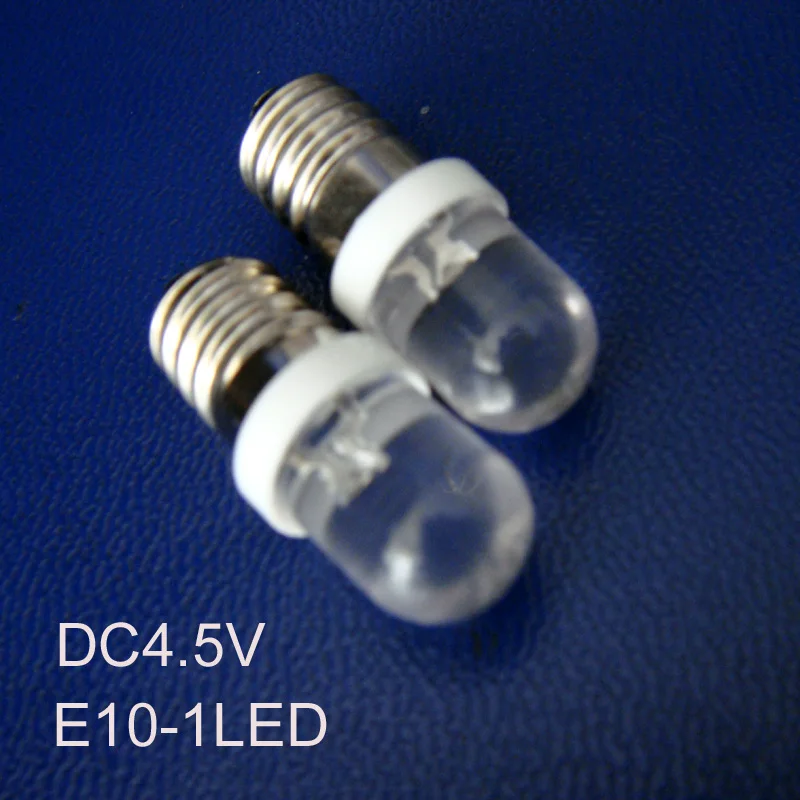 Высокое качество 4.5vdc E10 светодиодный индикатор, E10 лампы, E10 DC4.5V Индикаторы приборной панели Бесплатная доставка 50 шт./лот