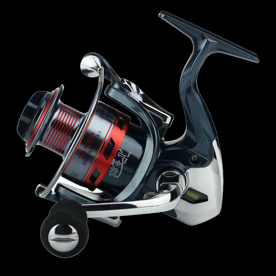 Pista de pesca 13 + 1BB carrete de pesca giratorio Metal XS1000-7000 Series carrete de pesca