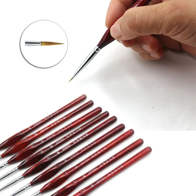 

Sale 1PC Paint Brush Miniature Detail Fineliner Art Drawing Brushes Wolf Half Paint Brushes For Acrylic Painting Supplies