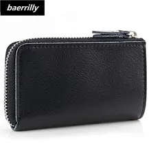 Натуральная коровья кожа, мужская и женская сумка для ключей от машины, кошелек, многофункциональный чехол для ключей, модные держатели для ключницы, 6 брелоков