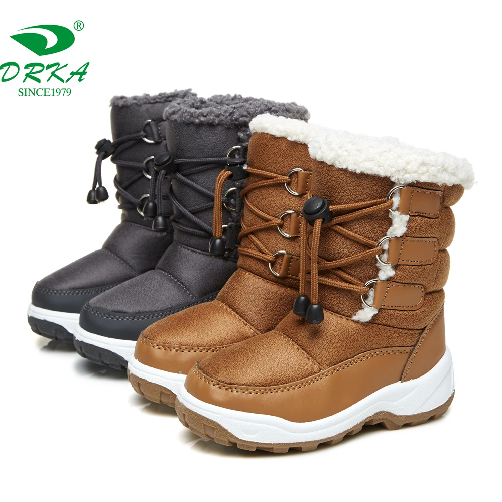 

DRKA children waterproof snow boot shoes kids warm ankle Winter Boots Snow Boots Wholesale Retail