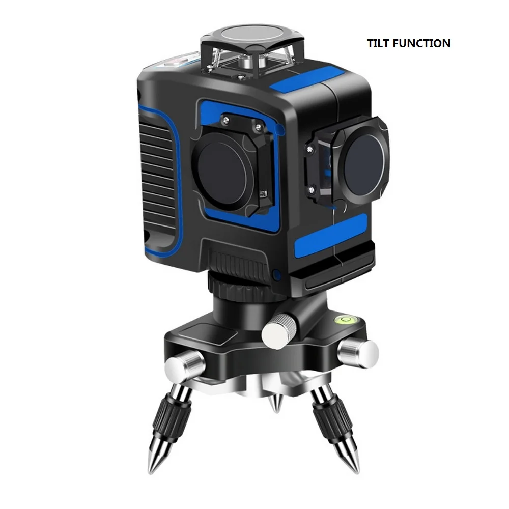 

12 Lines Green Blue Laser Level 360 Horizontal Vertical Self-Leveling Bracket Laser Beam Line USB Interface Charger