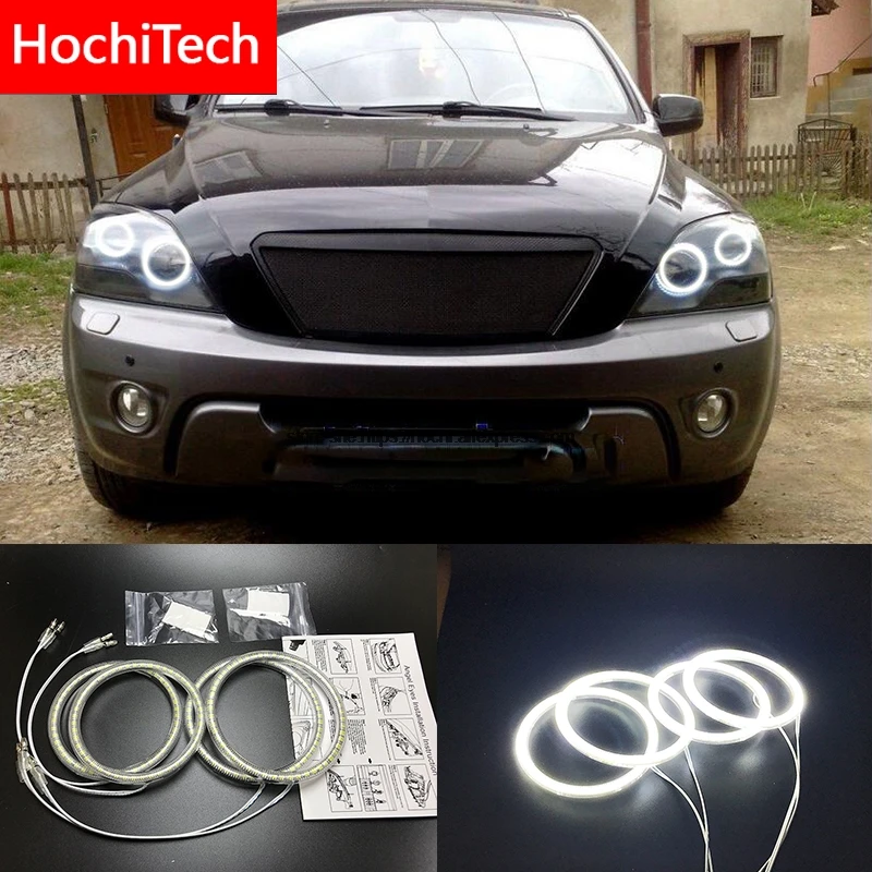 HochiTech для Kia Sorento 2006-2009 ультра яркий SMD белый светодиодный ангельские глазки 2600LM 12 V halo Кольцо Комплект дневного света DRL