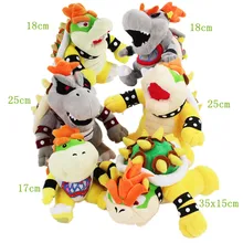 17 35cm Koopa Bowser Plush cartoon toys Hot Game Super Mario Bros Koopa Bowser 6styles cute