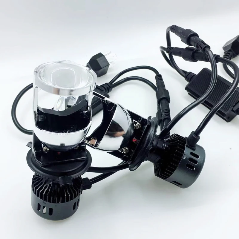 Мини линза h7 купить. Led h4 Mini led Lens. Мини би лед линзы h4. H4 led Lens Double. H4 led с линзой.