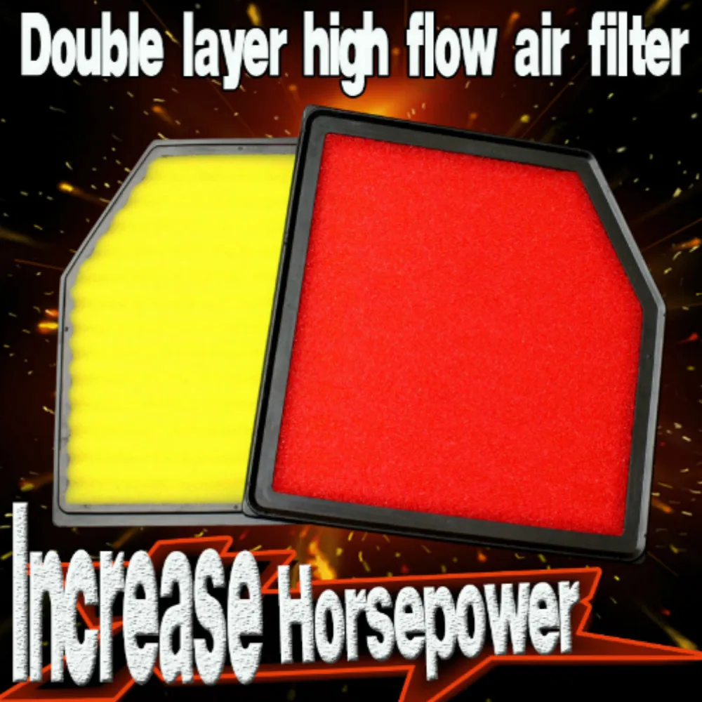 Filtro de aire del coche de alto flujo filtro de aire del automóvil Super híbrido filtros de aire para HONDA CRV CR-V 2.4L 2007-2011 (encuentro KN 33-2377)