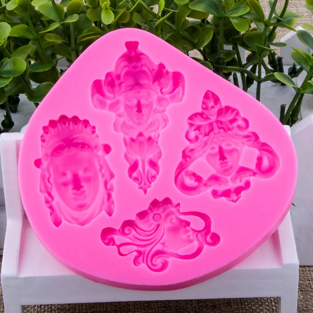 Human Buddha head Fondant cake silicone mould Kitchen for pastry candy Gum paste Chocolate Trim
