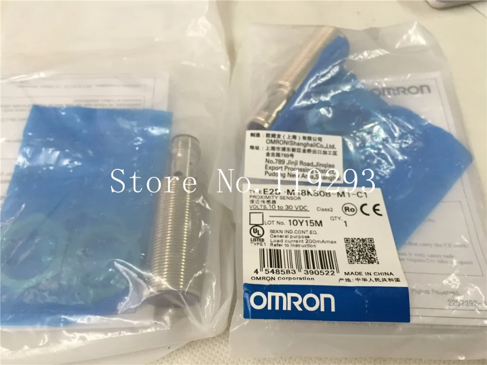 

[ZOB] Supply of new original OMRON Omron proximity switch E2B-M18KS08-M1-C1 2M --2PCS/LOT