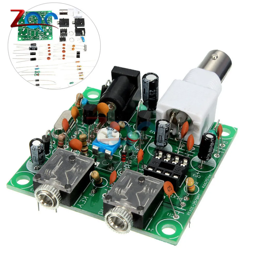 

DIY Kit RADIO 40M CW Shortwave Transmitter QRP Pixie Kit Receiver 7.023-7.026MHz Short Wave Transmitter DC 9V-14V Module