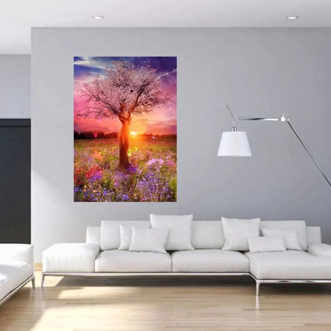Paint By Number Kit Digital Oil Painting Linen Canvas Artwork Fairy Tree DIY