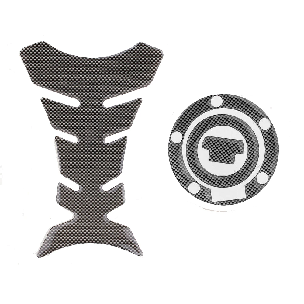 

New Carbon-Look Fuel Tank Decal Pad + Gas Cap Pad Cover Sticker Case For Yamaha R6 R1 FZ-1 FJR1300