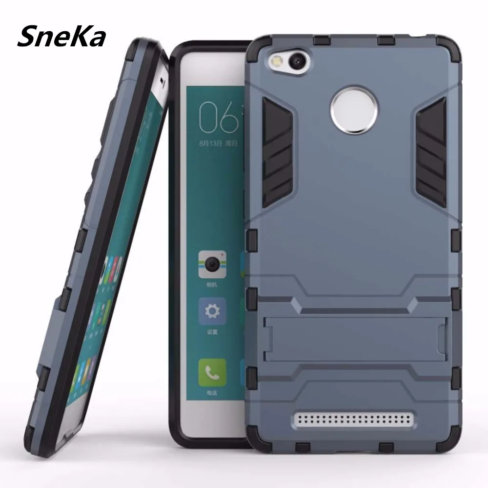 

For Coque Xiaomi Redmi 3S Pro Case Luxury PC Plastic+Hard Silicone Dual Armor Cover For Xiaomi Redmi 3 S Pro Prime Case