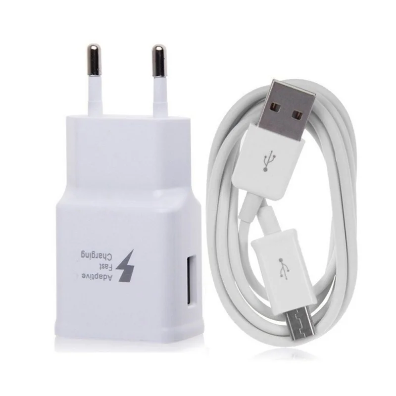 Универсальный кабель Micro USB с европейской вилкой адаптер для быстрой зарядки Samsung