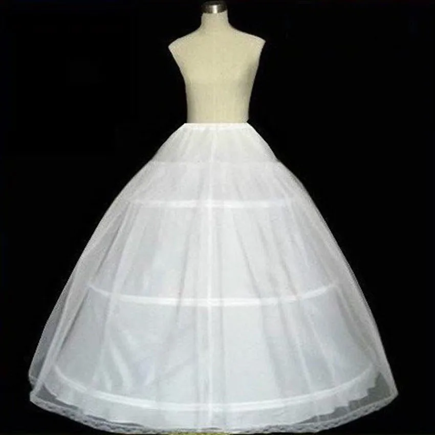3 Обручи люкс Нижние юбки белый дешевые свадебные бальные платья кринолин скольжения 2018 хит продаж оптовая продажа A022