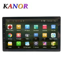 Kanor Android 6.0 quad core 2g + 16G sin coches reproductor de dvd gps navegación gps de coche universal 2 din de radio reproductor de vídeo 1024*600 wifi mapa