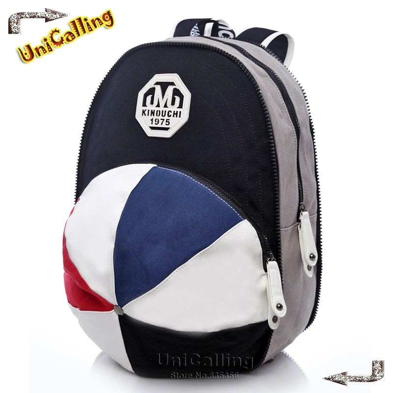 

UniCalling brand unique canvas backpacks,men & women casual patchwork Hat Shape design fashion travel backpack canvas school bag