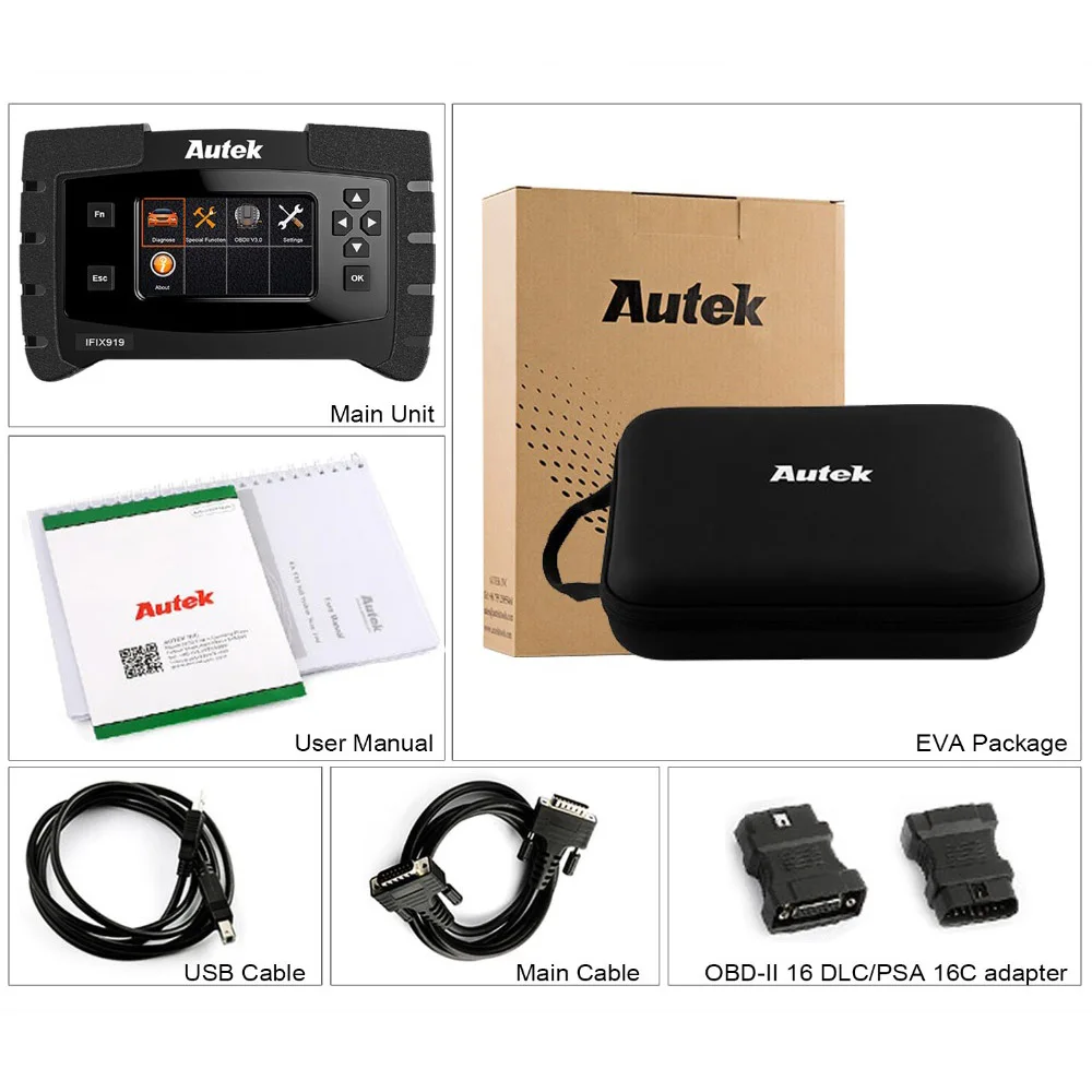 Autek IFIX919 OBD2 Диагностический Инструмент ABS кровотечение/масло услуги/EPB сброс полная система диагностики автомобиля OBD 2 Автомобильный сканер - Цвет: IFIX919