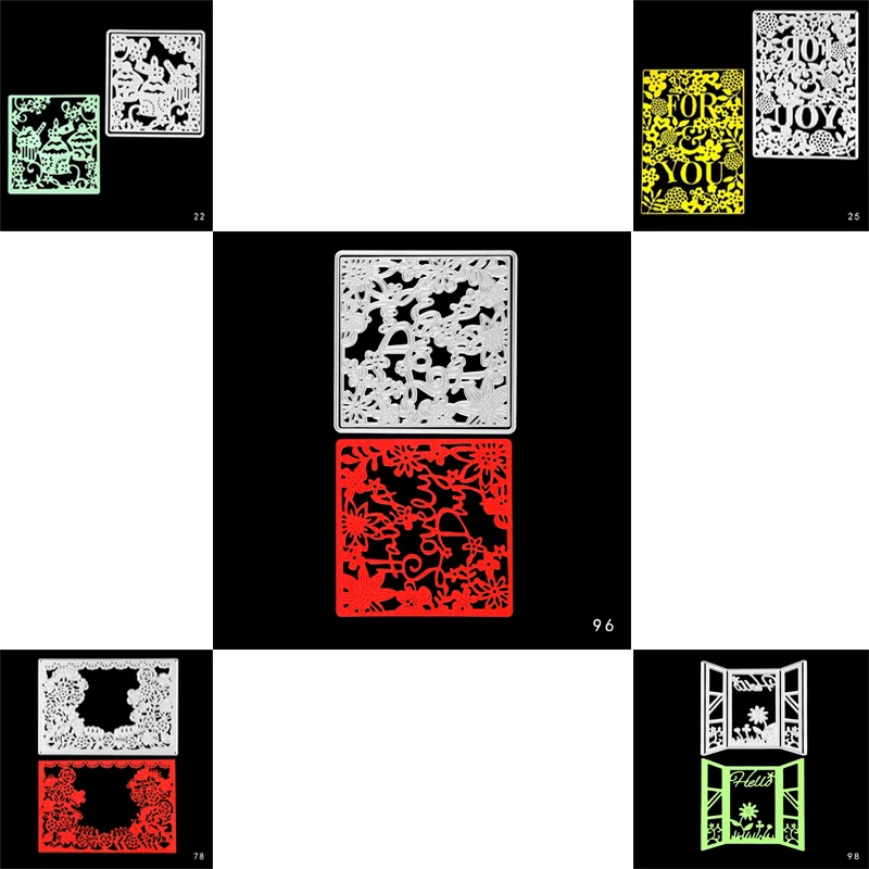 

ZhuoAng Square border Cutting Mold DIY Scrapbook Album Decoration Supplies Clear Stamp DIY Paper Card