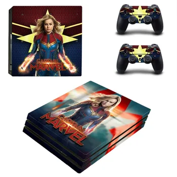 

The Avengers Captain Marvel PS4 Pro Skin Sticker Decal for PlayStation 4 Console and 2 Controllers PS4 Pro Skin Sticker Vinyl