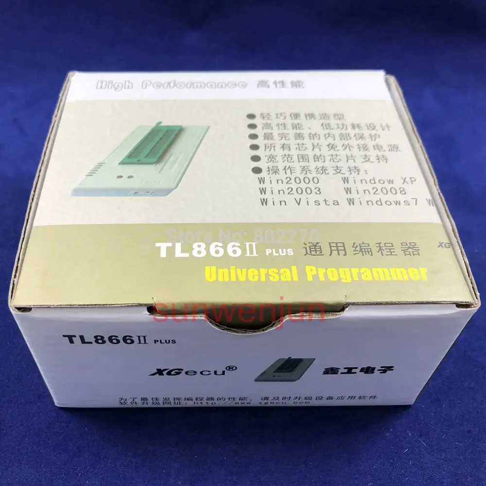 Черный выпуск V9.00 XGecu TL866II плюс USB программатор 15000+ IC SPI Flash NAND EEPROM MCU PIC AVR+ 23 шт. адаптер+ SOIC8 Testclip