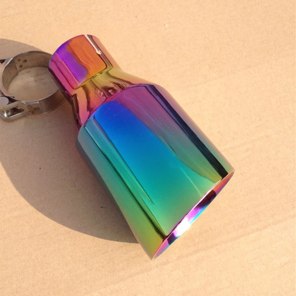 UNIVERSAL Car styling Stainless Steel Exhaust Tips Colorful Paint