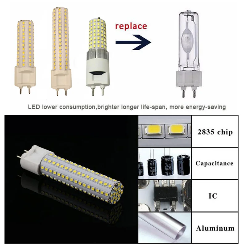 Светодиодный G12 SMD2835 108 светодиодный 144 светодиодный 10 Вт 15 Вт AC85V-265V светодиодный лампы Lampada Bombillas лампа кукурузы света ультра яркий