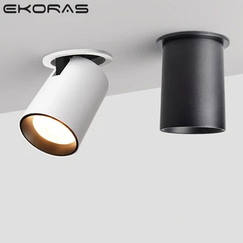 

LED spotlights embedded ceiling light living room simple Nordic Adjust up down left and right 7W 12W CREE COB downlight