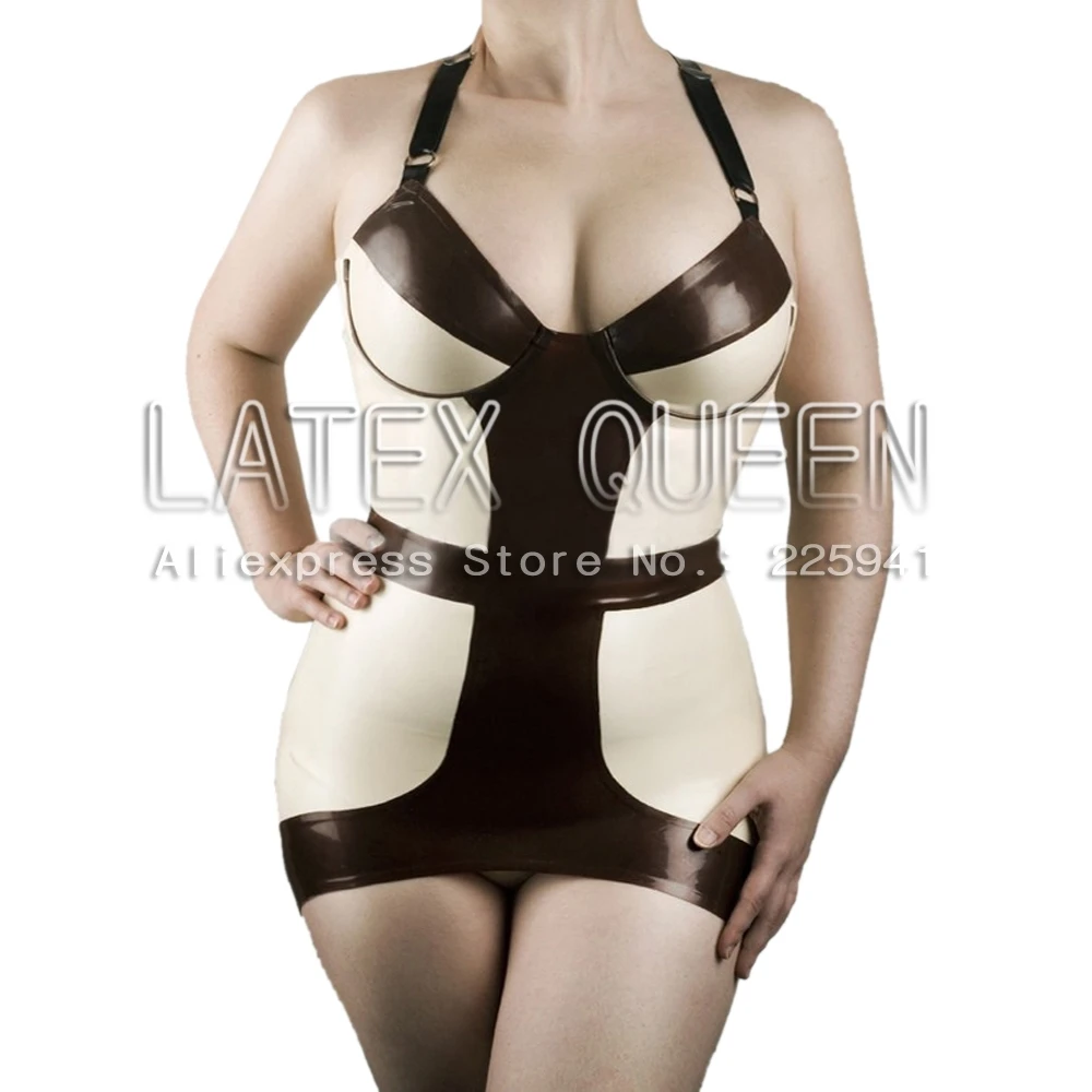 

Skintight latex dress