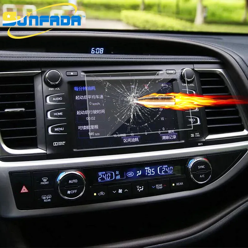 

SUNFADA 8inch Car Navigation Tempered Glass Screen Protector Steel Protective Film FOR FORD KUGA ESCAPE HIGHLANDER LEON ATECA