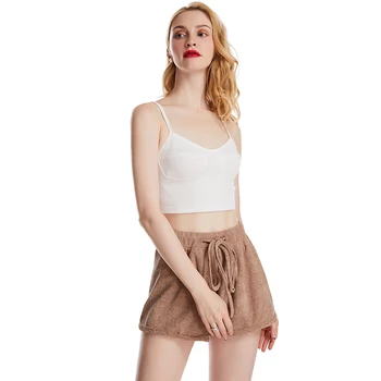 

High Waist Tie Belt Paper Bag Shorts Fashion Womens Shorts Ladies Summer Casual Work Drawstring Sashes Home Shorts