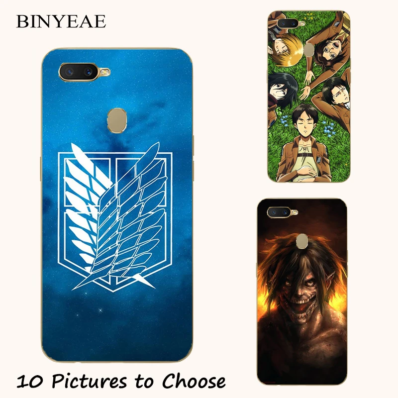 Attack On Titan Cartoon Case For Oppo A1k A11k A5s A3s A35 A37 A7 K3 F9 Rx17 Pro Neo A53s A53 4g 5g Joy 3 Mirror 5 Phone Cover Phone Case Covers