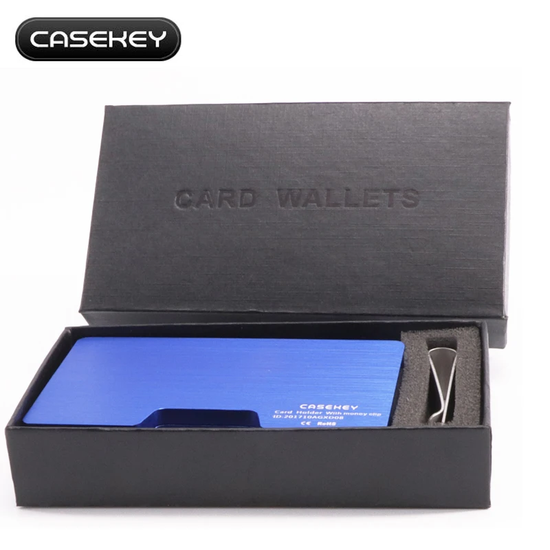 Casekey металлик большой емкости 36 держатель для карт леди портмоне с функцией RFID мужские алюминиевые кошельки с металлическим зажимом для денег