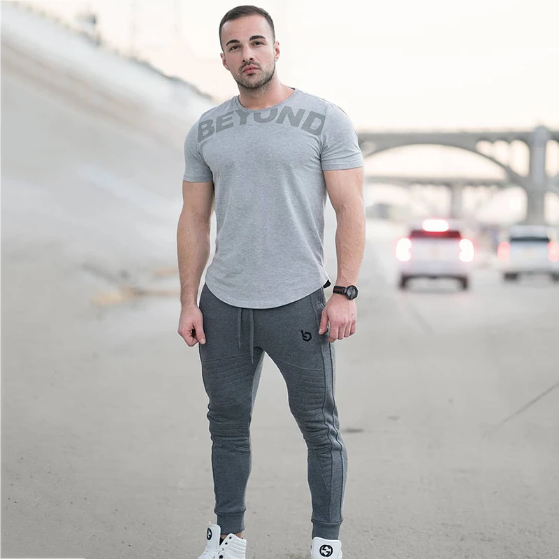 Gym Fitness MEN T-shirt Casual  Tee Top (19)