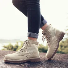 Модные мужские ботинки для отдыха в стиле ретро, ботильоны с круглым носком, байкерские ботинки в стиле панк, прошитая однотонная Уличная обувь на шнуровке, весна-осень