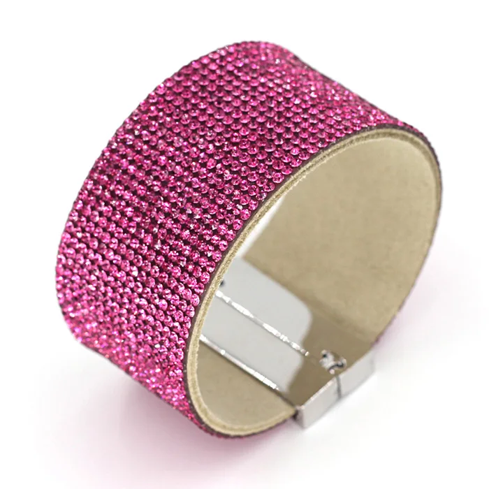 VONNOR, ювелирный браслет для женщин, сверкающие стразы, инкрустированные мягкие браслеты, браслеты, модные женские аксессуары - Окраска металла: B085f