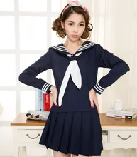 Japanese School Navy Sailor Uniform T-shirt + Skirts Fashion School Class Navy Sailor School Uniforms For Cosplay Girls Suit