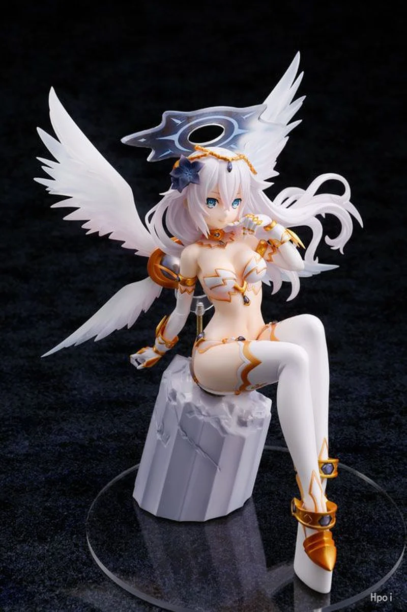 

Cyberdimension Neptunia: 4 Goddesses Online Black Heart Noire PVC Action Figure White wings Girl Collection model Toy Gift