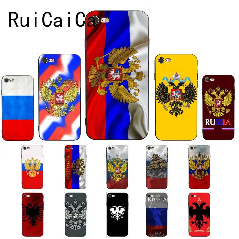 Ruicaica Russian flag national emblem Newly Arrived Black Phone Case for iPhone 8 7 6 6S 6Plus X XS MAX 5 5S SE XR Fundas Cover | Мобильные