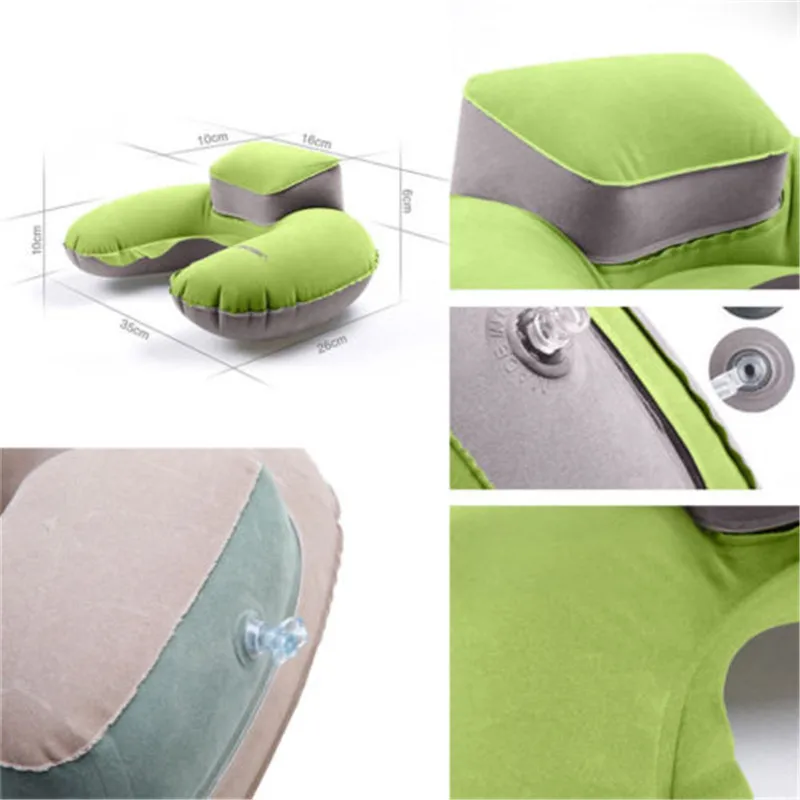 Надувная дорожная подушка для шеи, Мягкая воздушная u-образная подушка для здоровья, подушка для головы сна