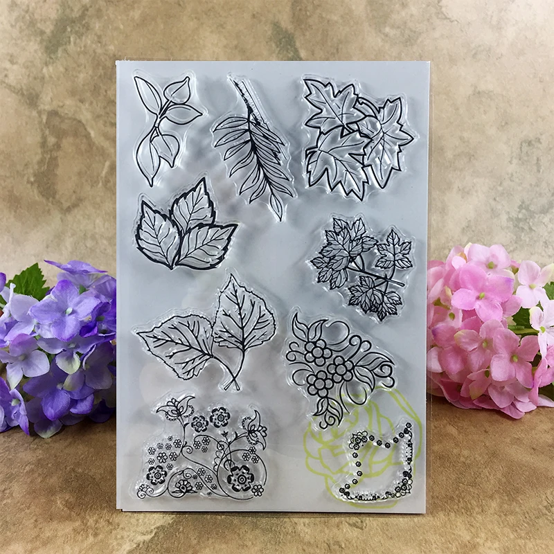 Various Leaves Clear Stamps for Scrapbook DIY photo cards account
