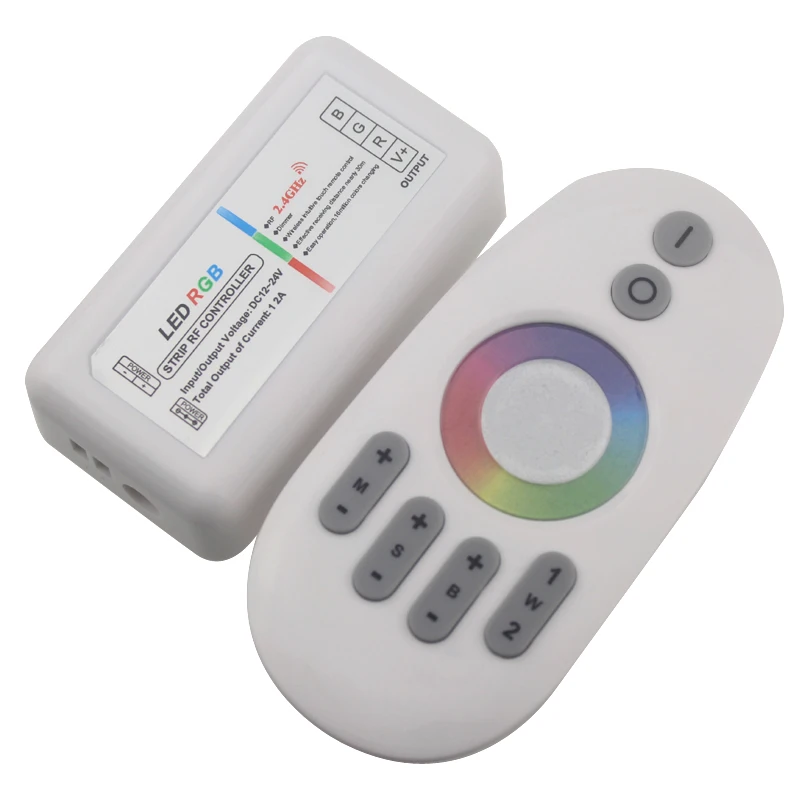 

led 12v 24v led rgb controller 2.4G rf remote controller led strip controller dimmer for 3528 5050 rgb led strip output 144w