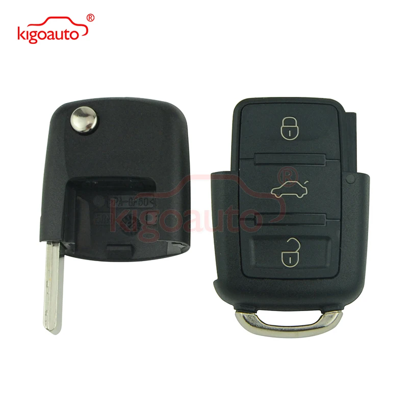 1KO959753N откидной ключ HU66 3 кнопки 434 МГц для VW Jetta Passat 50 Вт 1KO 959 753 N дистанционный ключ kigoauto
