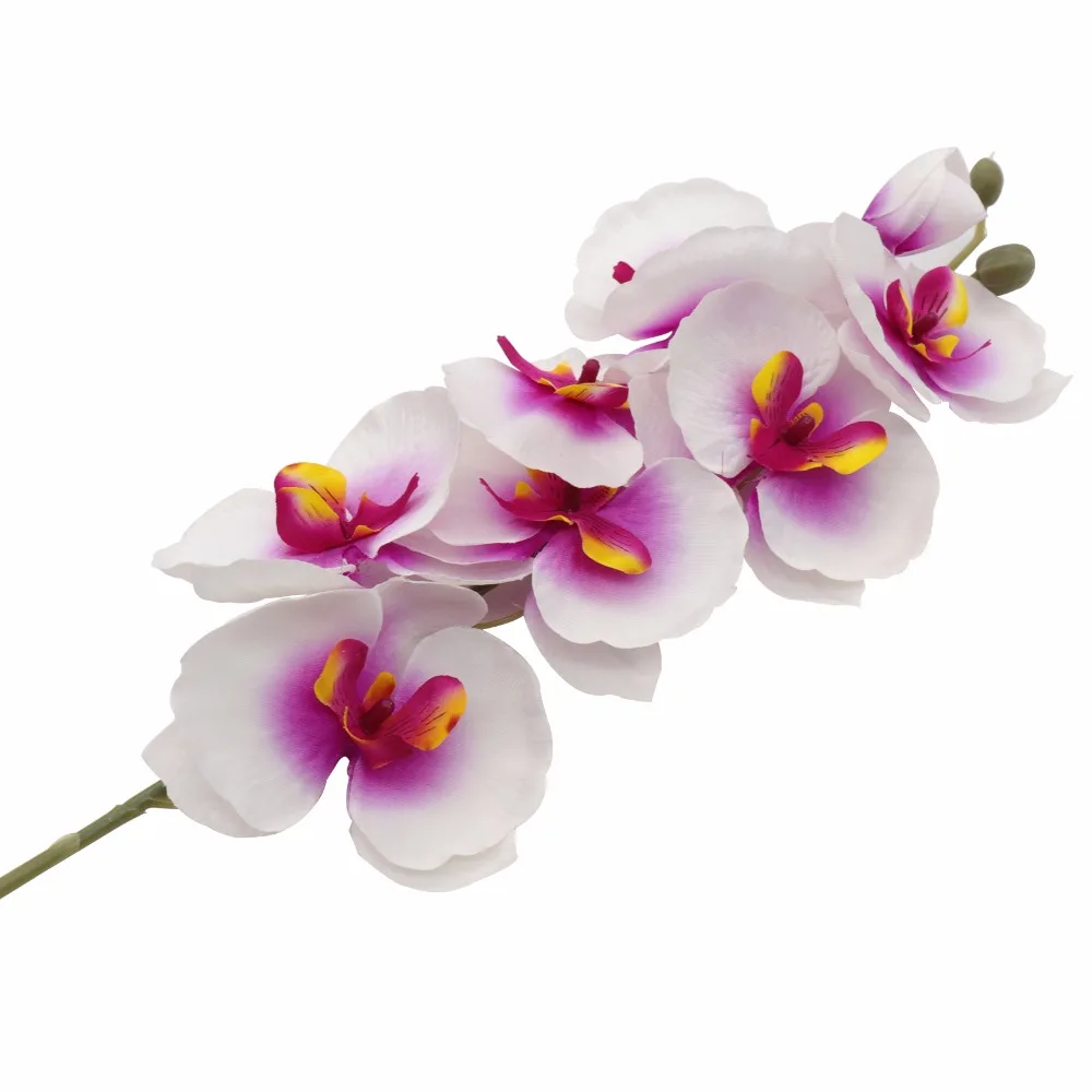 Орхидея, искусственные цветы, шелковые бабочки, фаленопсис, искусственный цветок для DIY, вечерние Праздничный букет, свадебные украшения для дома, отеля