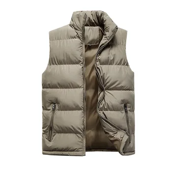 

HOBO 2020 autumn/winter vest male cotton thickening Leisure warm vest Fashion collar pure color vest